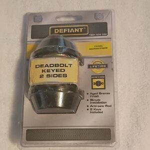 Silver Deadbolt Keyed 2 Sides